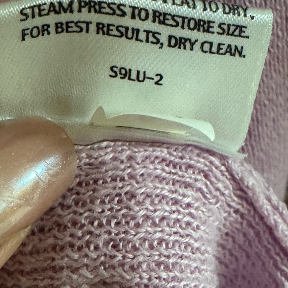 Eileen Fisher Light Purple Open-Front Cardigan 100% Linen - Sz L - Picture 7 of 7